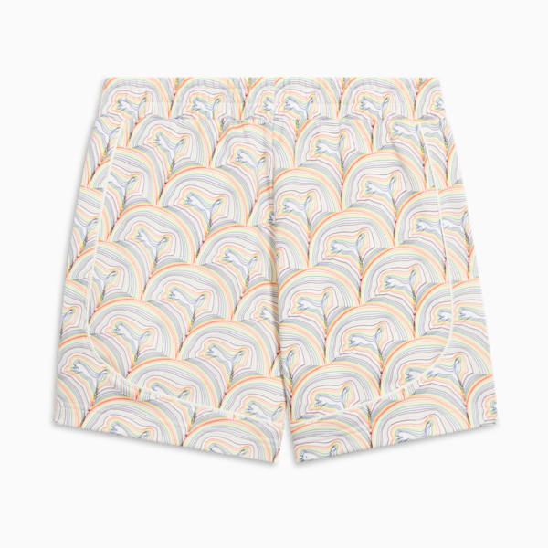 ESSENTIALS GRAPHIC Men's 5" Shorts, Warm White-AOP, extralarge